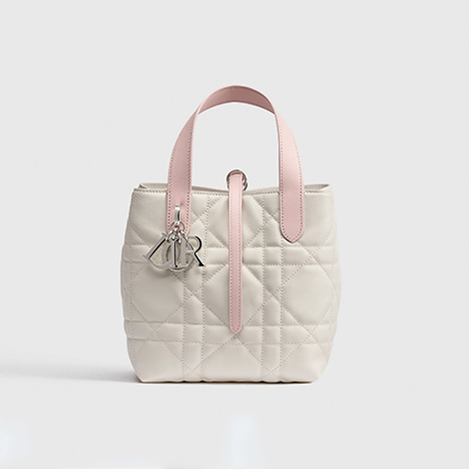 dior toujours mini two tone leather tote bag